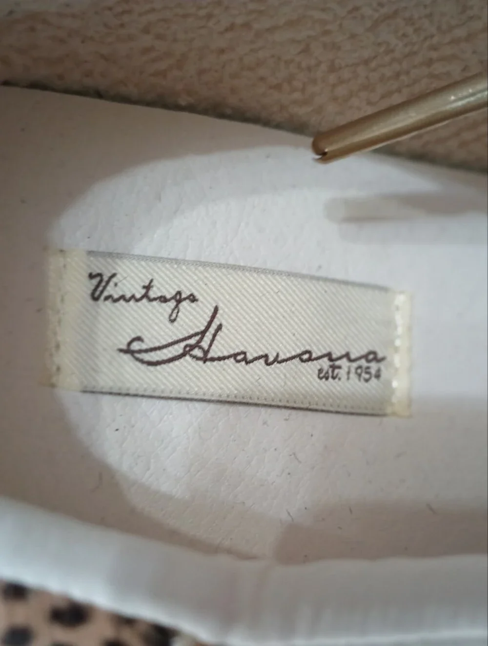 Vintage Havana Grande White & Leopard Print Sneakers Size 11